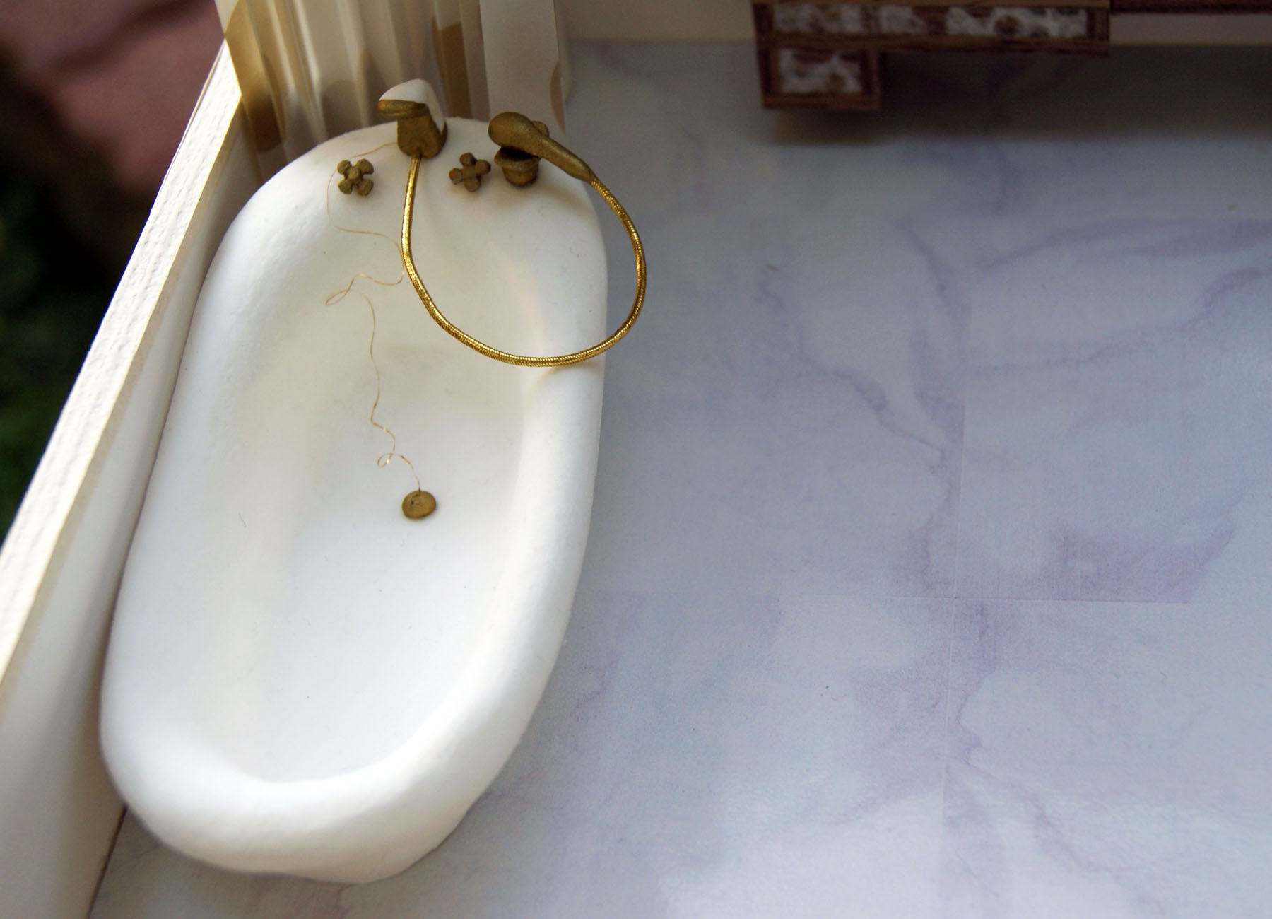 紙紮古典搪瓷浴缸